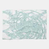 Groen licht ontwerp op wit theedoek (Horizontaal)