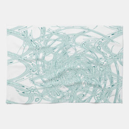 Groen licht ontwerp op wit theedoek