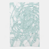 Groen licht ontwerp op wit theedoek (Verticaal)