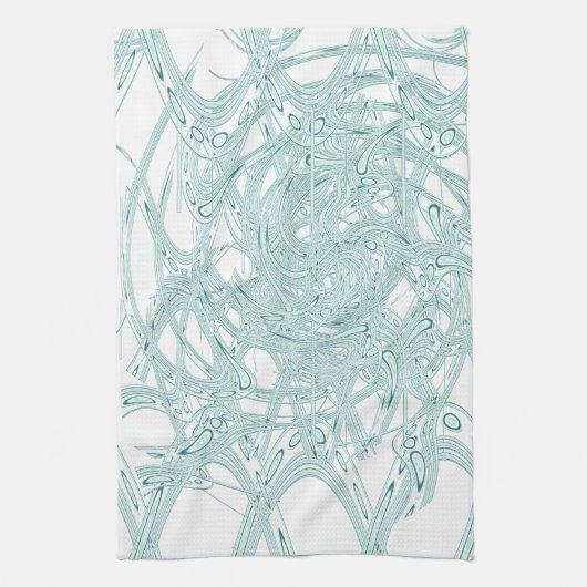 Groen licht ontwerp op wit theedoek (Verticaal)