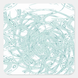 Groen licht ontwerp op wit vierkante sticker