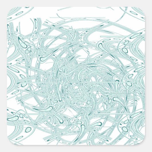 Groen licht ontwerp op wit vierkante sticker (Voorkant)