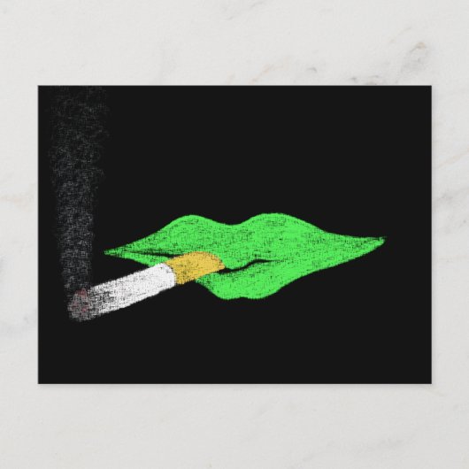 Groen licht roken briefkaart (Voorkant)
