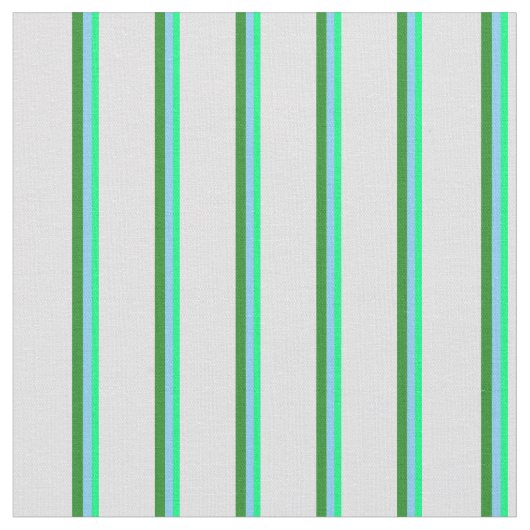 Groen, Licht Sky Blue, Forest Green & Lavender Stof (Close Up)
