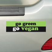 groen licht voor vegan bumpersticker (Op auto)