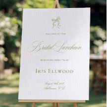 Groen & Lichtblauw Bruids Luncheon Welkomstbord