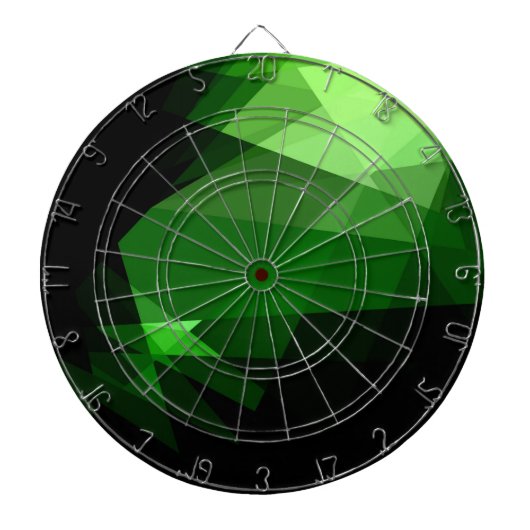 Groen lichtkristal grafisch ontwerp dartbord (Voorkant)