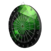 Groen lichtkristal grafisch ontwerp dartbord (Voorkant Rechts)