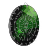 Groen lichtkristal grafisch ontwerp dartbord (Voorkant Links)