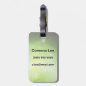 Groen lichtontwerp in hi-tech stijl bagagelabel (Achterkant verticaal)