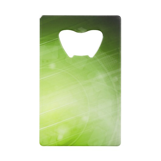 Groen lichtontwerp in hi-tech stijl creditkaart flessenopener (Achterkant)