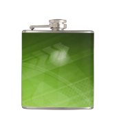 Groen lichtontwerp in hi-tech stijl heupfles (Voorkant)