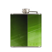 Groen lichtontwerp in hi-tech stijl heupfles (Achterkant)