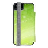 Groen lichtontwerp in hi-tech stijl incipio iPhone portemonnee hoesje (Agenda Achterkant)