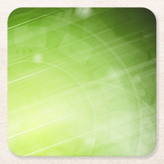 Groen lichtontwerp in hi-tech stijl kartonnen onderzetters (Voorkant)
