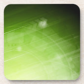 Groen lichtontwerp in hi-tech stijl onderzetter (Voorkant)