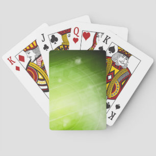 Groen lichtontwerp in hi-tech stijl pokerkaarten