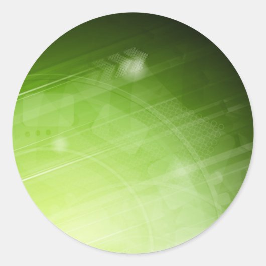 Groen lichtontwerp in hi-tech stijl ronde sticker (Voorkant)