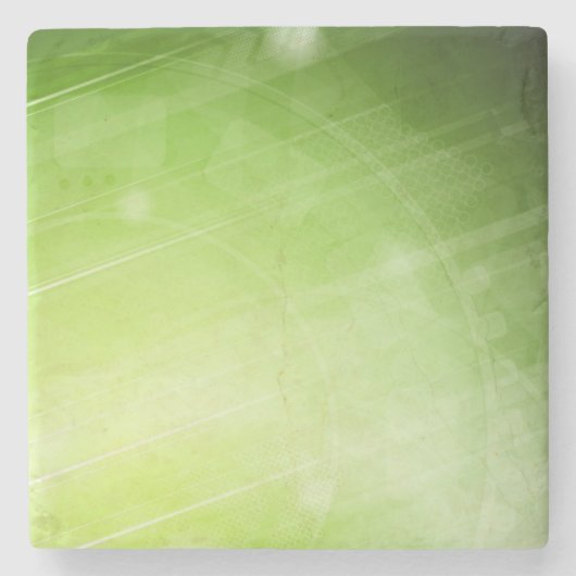 Groen lichtontwerp in hi-tech stijl stenen onderzetter (Voorkant)