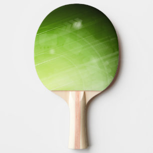 Groen lichtontwerp in hi-tech stijl tafeltennisbatje