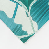 Groen lichtpatroon van biloba fleece deken (Hoek)