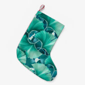 Groen lichtpatroon van biloba kleine kerstsok (Voorkant (Hangend))