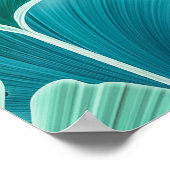 Groen lichtpatroon van biloba poster (Hoek)