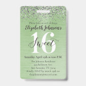 Groen Lief 16 Verjaardag VIP Badge (Achterkant)