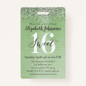 Groen Lief 16 Verjaardag VIP Badge (Achterkant)