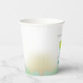 Groen Liefde Op Het Eerste Spuitje Bruidsfeest Papieren Bekers (Rechts)