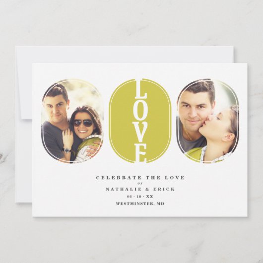 Groen liefdescitaat Weddenschap 2 Foto's Paar (Voorkant)