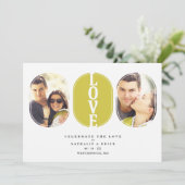 Groen liefdescitaat Weddenschap 2 Foto's Paar (Staand voorkant)