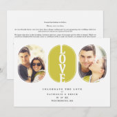 Groen liefdescitaat Weddenschap 2 Foto's Paar (Voorkant / Achterkant)