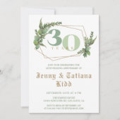 Groen Lijst 30e bruiloft Jubileum Uitnodiging (Voorkant)