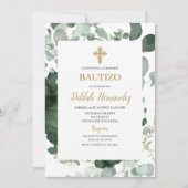 Groen lijst doopuitnodiging kaart (Voorkant)