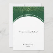 Groen Lijst Een foto Vrolijk Kerstfeest Feestdagenkaart (Achterkant)