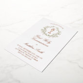 Groen lijst Eerste Heilige Communie Folie Uitnodiging (Gedraaid)