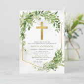 Groen Lijst Eerste Heilige Communie Kaart (Staand voorkant)