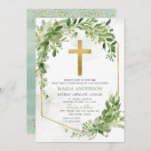 Groen Lijst Eerste Heilige Communie Kaart (Voorkant / Achterkant)