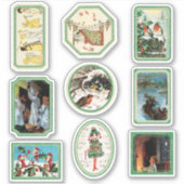  Groen Lijst Kerst stickers Scrapbook (Voorkant)