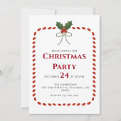 Groen lijst Kerstdiner Kaart (Voorkant)