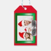 Groen Lijst met Foto en Tekst Cadeaulabel (Voorkant)