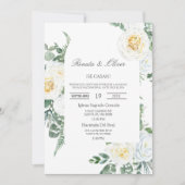 groen lijst spaanse bruiloft uitnodiging (Voorkant)