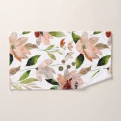 Groen lillypad Floral Dusty Blush Pattern Bad Handdoek (Handdoek)