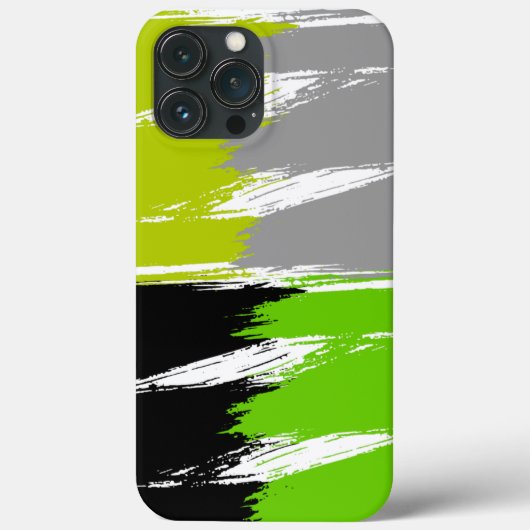 Groen Limoen grijs zwart-witpenseel lijnverf Case-Mate iPhone Case (Achterkant)