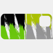 Groen Limoen grijs zwart-witpenseel lijnverf Case-Mate iPhone Case (Achterkant (horizontaal))