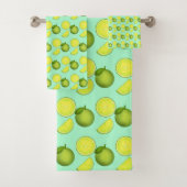 Groen Limoen Patroon Bad Handdoek (Insitu)