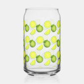 Groen Limoen Patroon Blikvorm Glas (Achterkant)