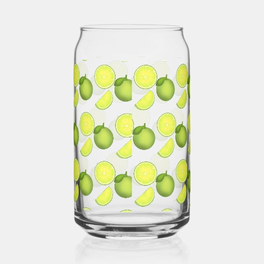 Groen Limoen Patroon Blikvorm Glas (Rechts)