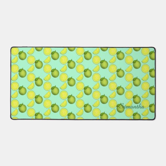 Groen Limoen Patroon Bureaumat (Voorkant)